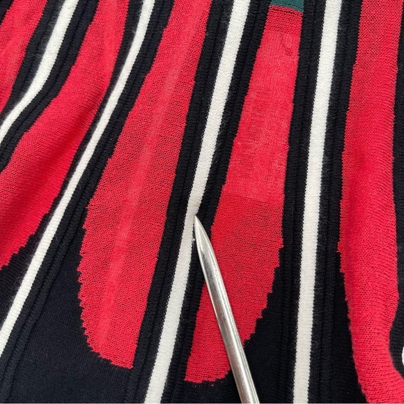 M by Missoni Women’s Sz 46 US 10 Petal Intarsia Knit Striped Halter Top Peplum - Picture 15 of 15